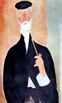 阿米地奧 莫迪裡阿尼 Man with a pipe